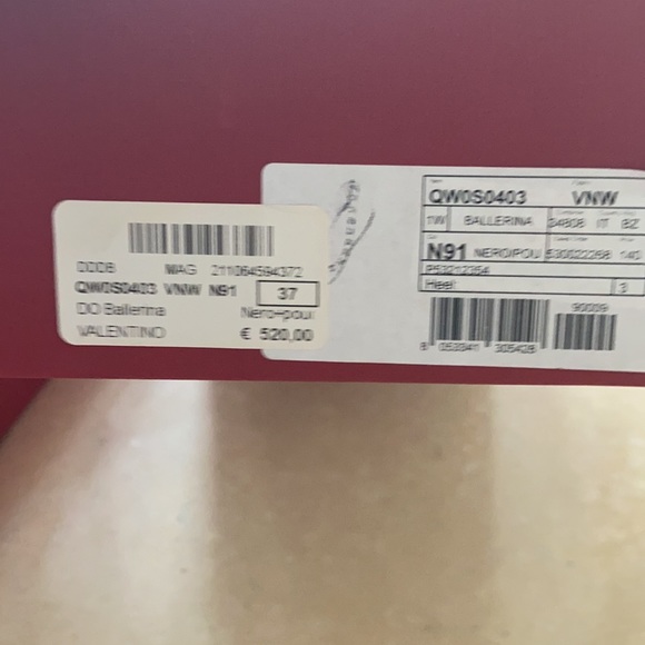 Valentino ballerina flats. Size 37. NIB. Bag w/xtr - Picture 5 of 5